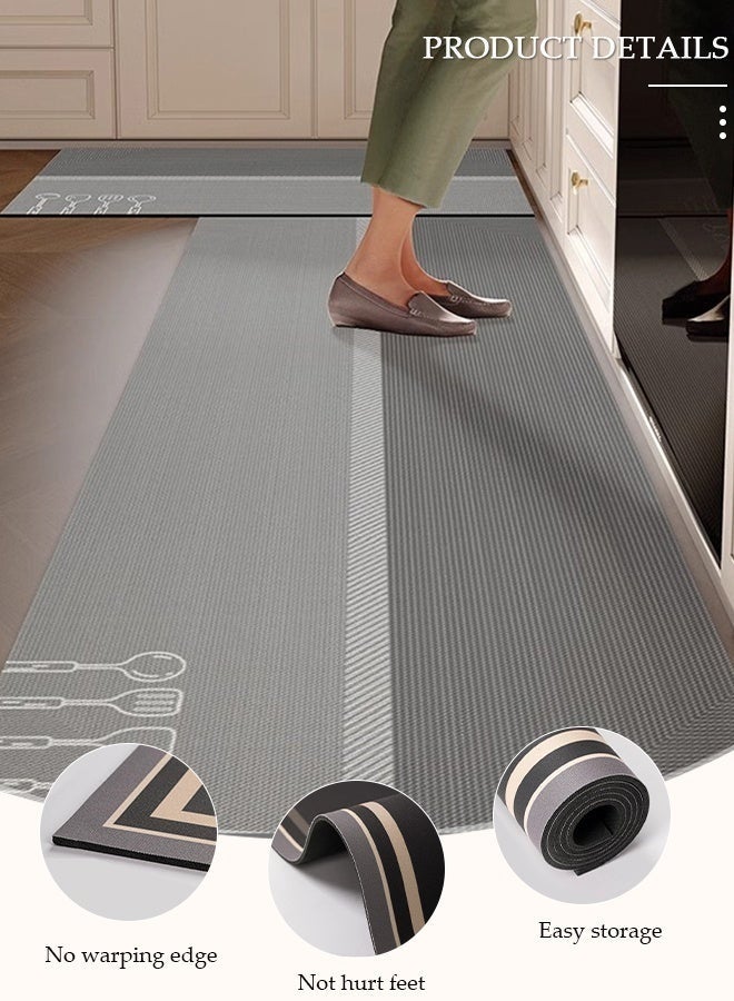 HOMESTAR 2PCS Kitchen Mats, Cushioned Anti Fatigue Mats for Floor, Non-Slip Standing Desk Mat, Waterproof, for Kitchen, Office, 50*80+50*160cm - Image 3